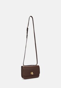 Lauren Ralph Lauren STITCHED NAPPA LEATHER MEDIUM SOPHEE BAG - Keresztpántos táska - dark mahogany