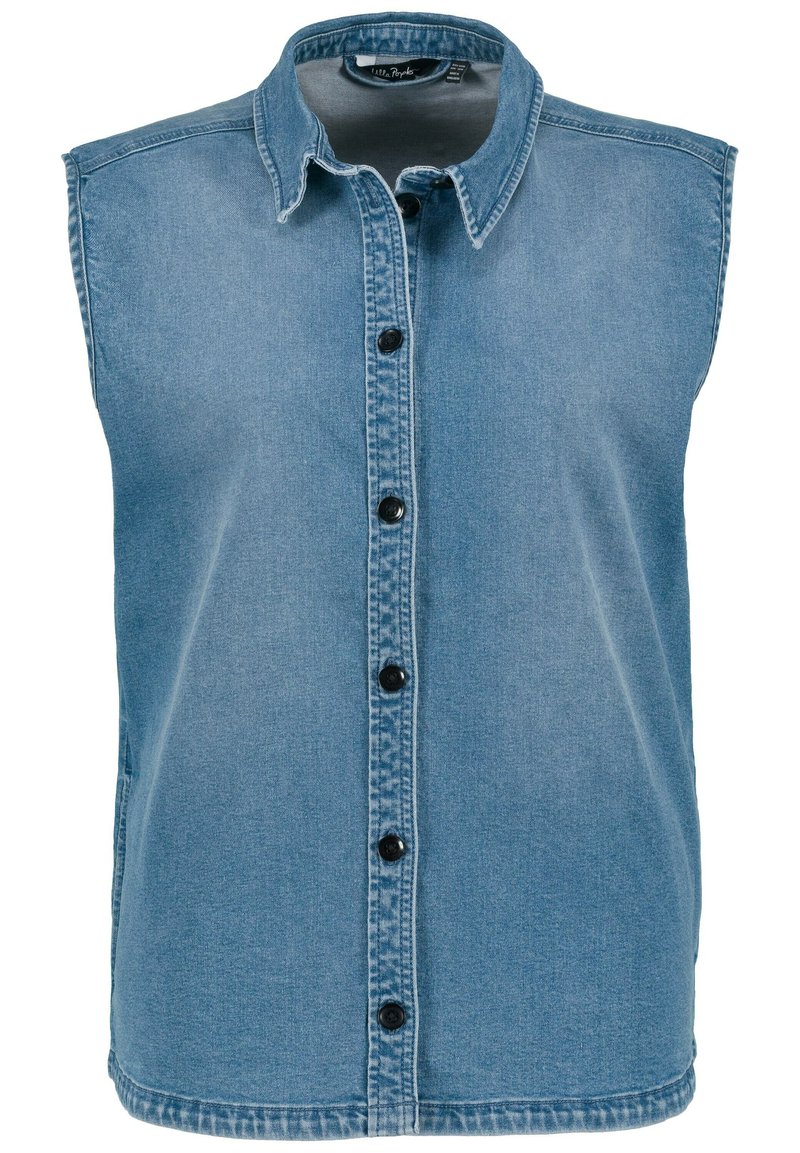 Ulla Popken Bodywarmer blauw denim/bluedenim Ulla Popken Bodywarmer blauw denim/bluedenim