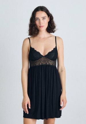 LASCANA LAS CAPSULE NEGLIGÉ - Nachthemd - black