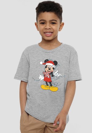 Disney MICKEY MOUSE CHRISTMAS LIGHTS - Print T-shirt - mottled grey