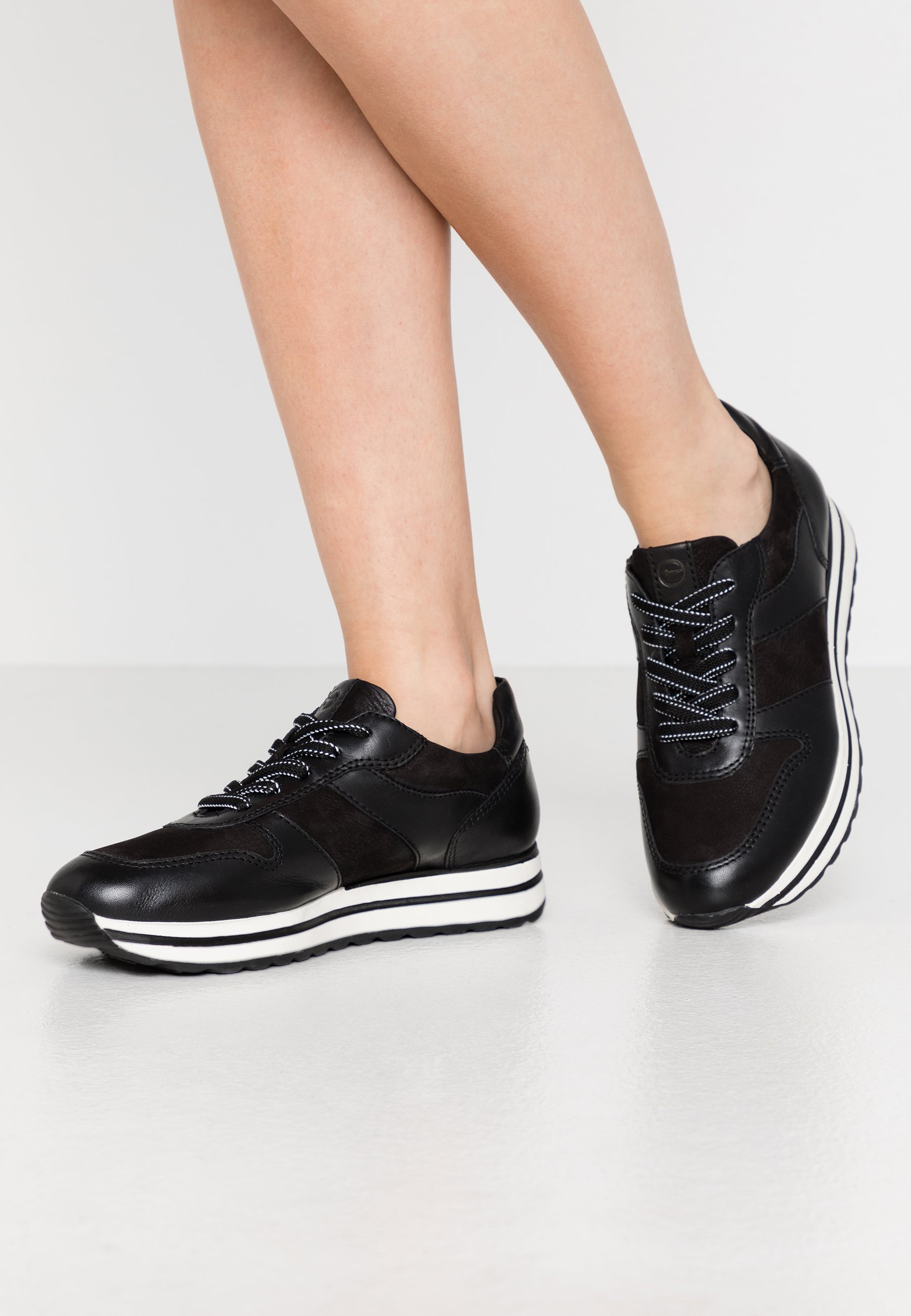 Tamaris LACE UP - Sneakers laag - black/Zwart - Zalando.nl