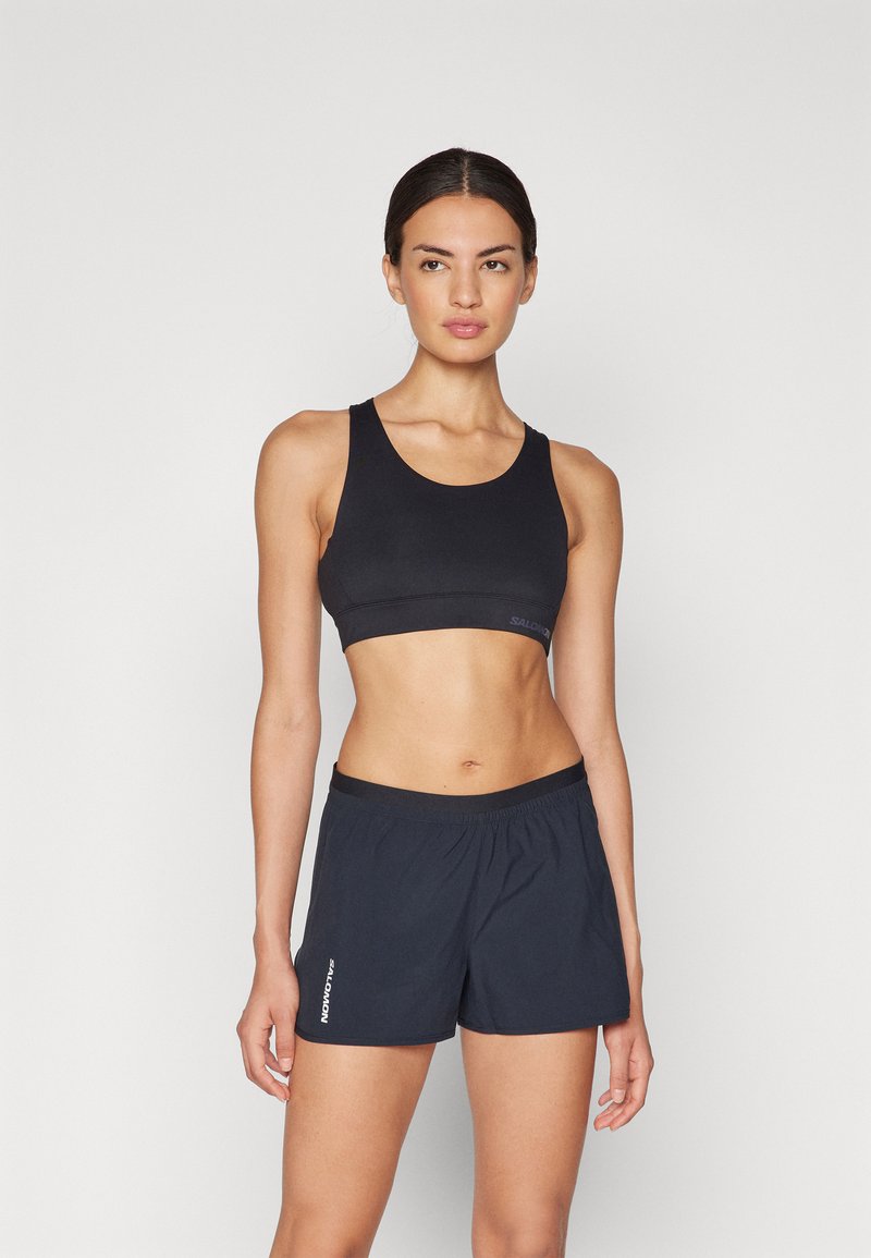 Salomon CROSS RUN BRA  - Športni modrček z močno podporo - deep black