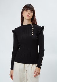 INFLUENCER DECORATIVE BUTTON - Maglione - black