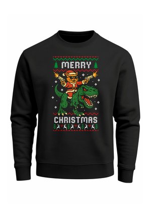 MoonWorks Ugly Christmas Sweater Hoodie For Men – Cozy Cotton Pullover (Navy, White, Black)