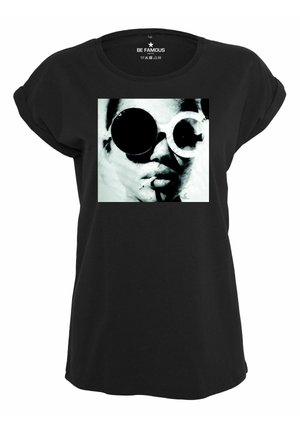 CLASSIC ROLL UP GLASSES - Print T-shirt - black