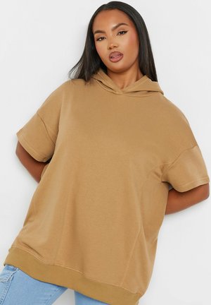 Yours Clothing SHORT SLEEVE - T-shirt con stampa - brown