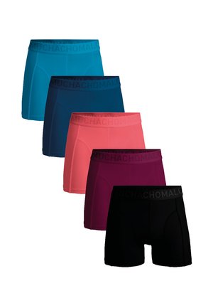 5-PACK SOLID - Boxershort - black red pink blue