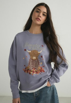 Next, HAMISH AUTUMNAL GRAPHIC SWEATSHIRT - Sweatshirt - blue
