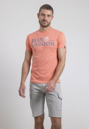 Ritchie Jeans COL ROND NAPAMIEL - T-shirt imprimé - corail