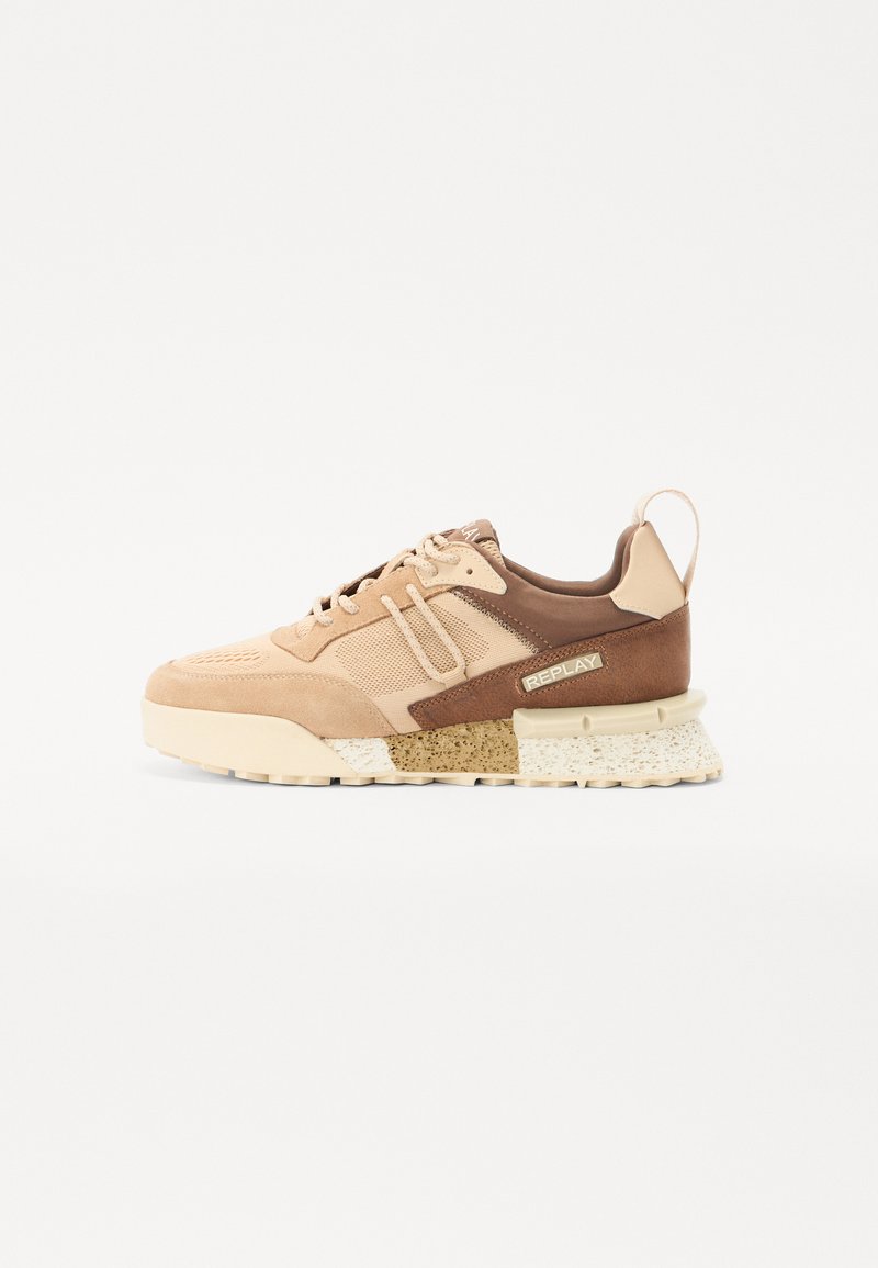 Replay FIELD JUPITER ENGINEREED - Sneaker low - beige - Zalando