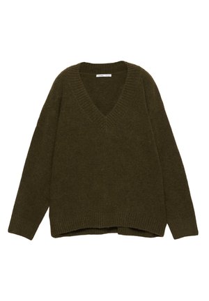 V-NECK - Striktrøje - green