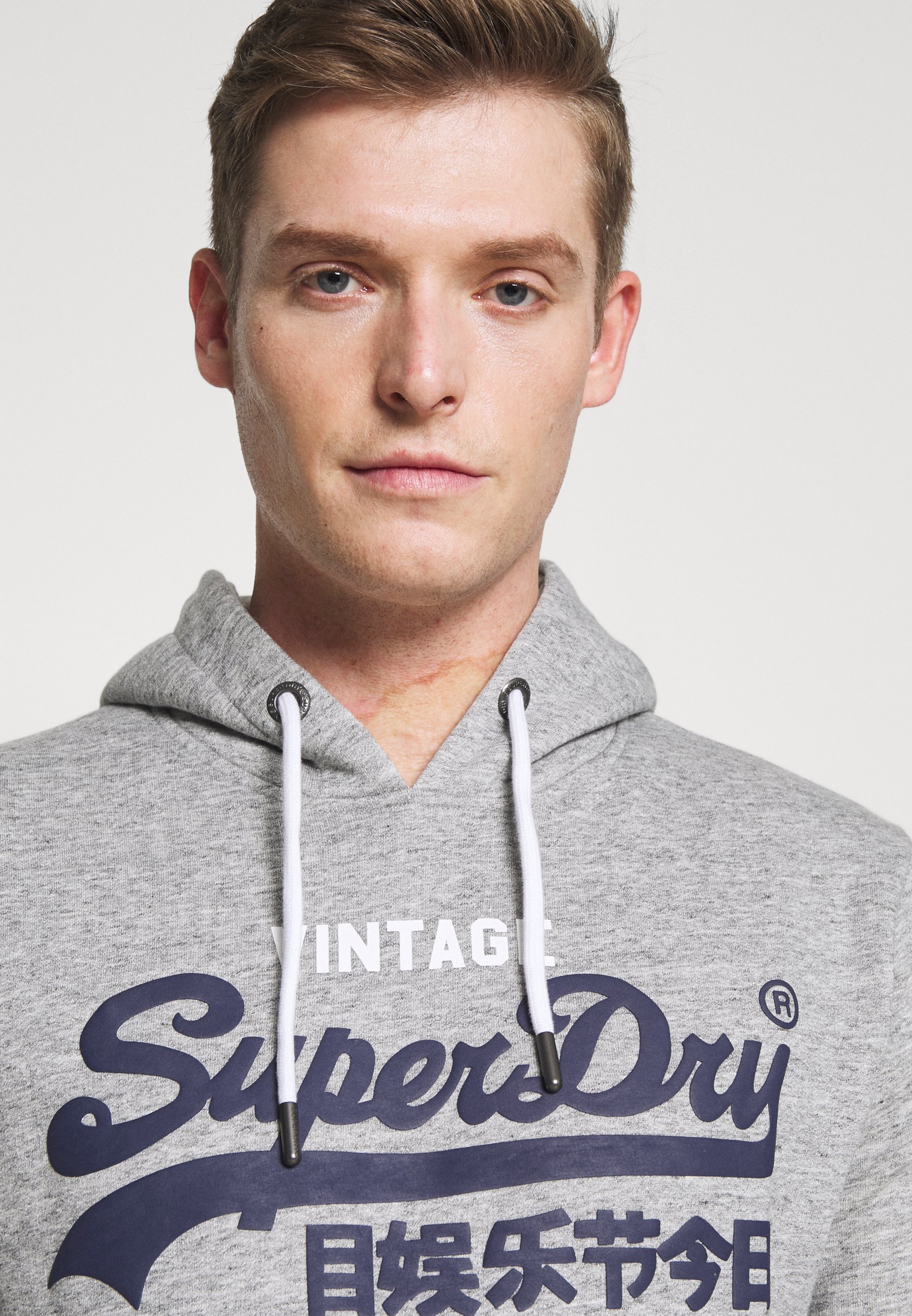 superdry grey marl moletom com capuz