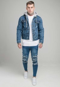 SIKSILK JACKET WITH DETACHABLE HOOD - Casaco de ganga - blue denim