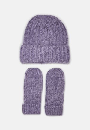 PIECES Baby-Mädchen Mütze & Handschuhe Set - Gestricktes Winter-Set Aus Recyceltem Polyester