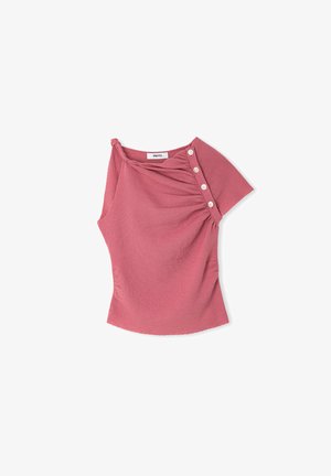 Ipekyol, ASYMMETRICAL SLEEVE - Print T-shirt - old rose