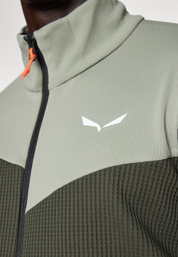 PUEZ WAFFLE JACKET - Fleece jacket - dark olive4