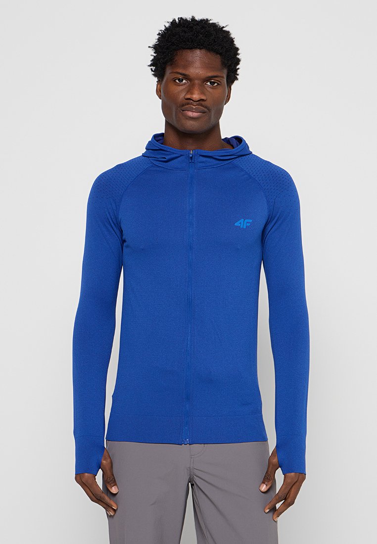 4F Sweater met rits blauw-metallic
