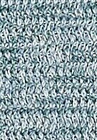 Gray knitted fabric with a textured surface, featuring a pattern of interwoven loops for added depth and warmth.