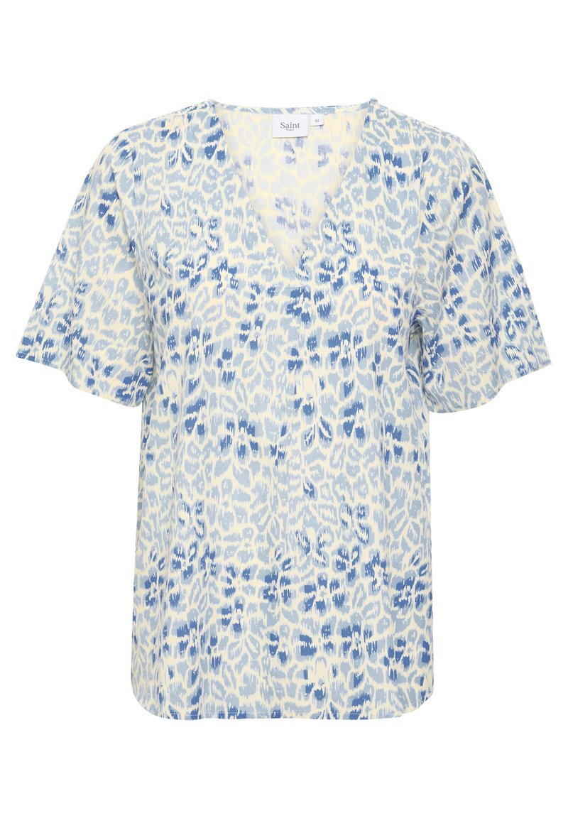 Saint Tropez T-shirt print lichtblauw