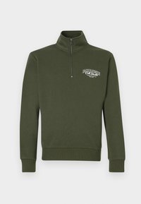 JJMAKOTO HALFZIP - Sweatshirt - dark green
