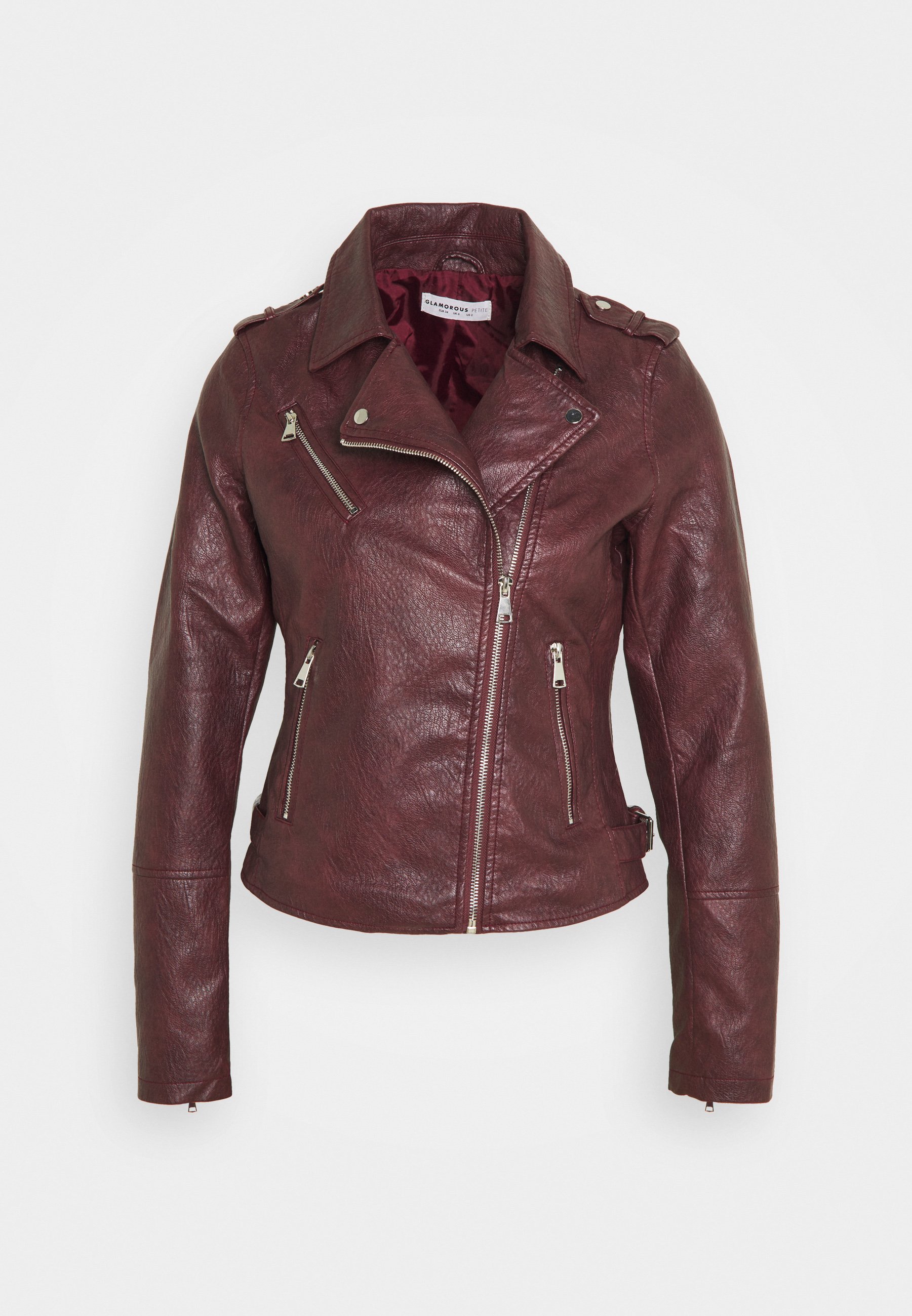 burgundy faux jacket