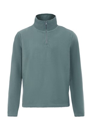 Fleece jumper - türkis grau