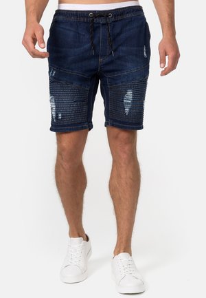 MIT ELASTISC - Shorts di jeans - dark blue