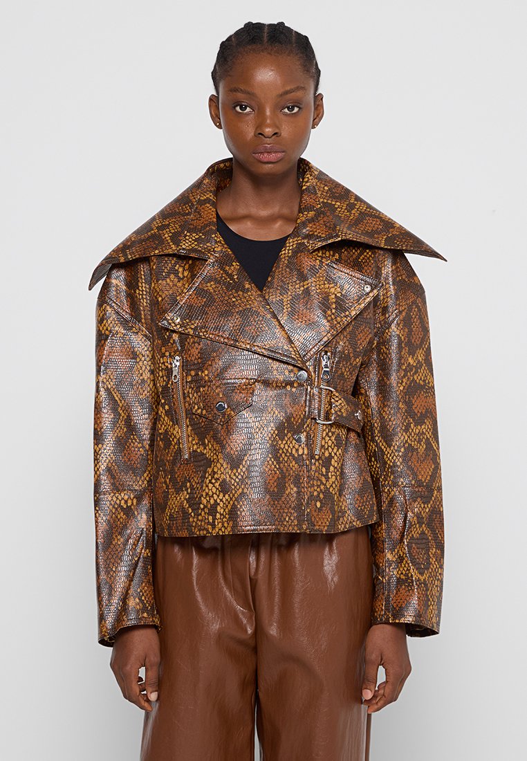 Nanushka Imitatieleren jas bruin Nanushka Imitatieleren jas bruin