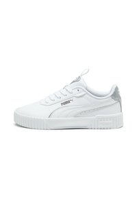 Puma - CARINA 2.0 POP UP - Sporta apavi - white matte silver silver Miniatūras attēls 1