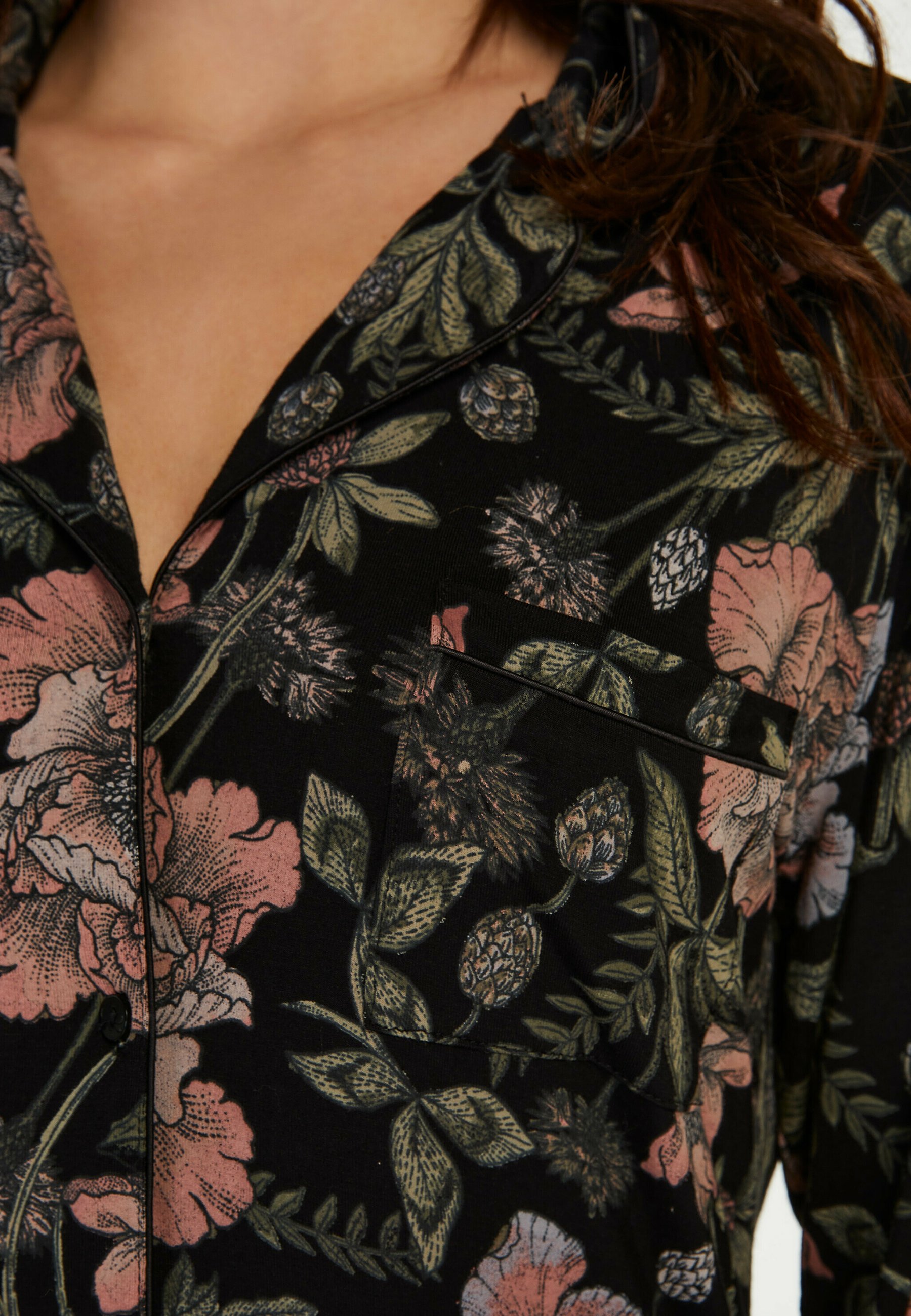 Hunkemöller NACHTHEMD WOVEN - Negligé - black/zwart - Zalando.nl