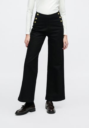 Wide leg - black denim