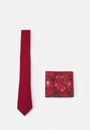 GEO TIE HANKIE SET - Cravatta - red