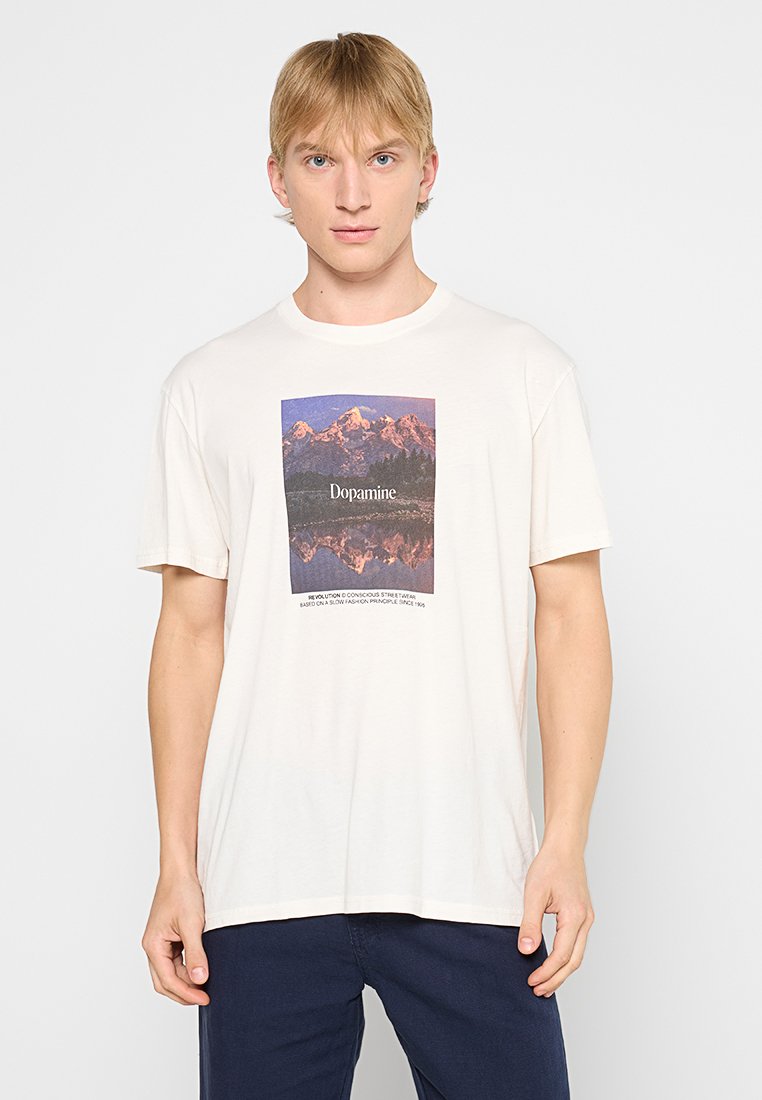 Revolution T-shirt print crème