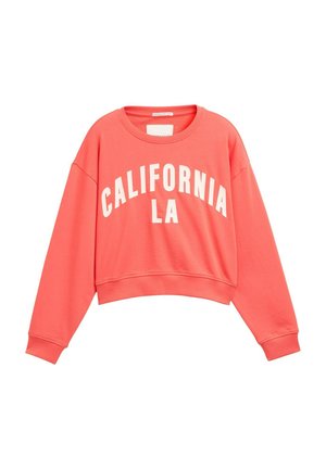 STRICK CROPPED MIT PRINT - Sweatshirt - plain red