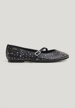 DIANE SHINY - Ankle strap ballet pumps - black