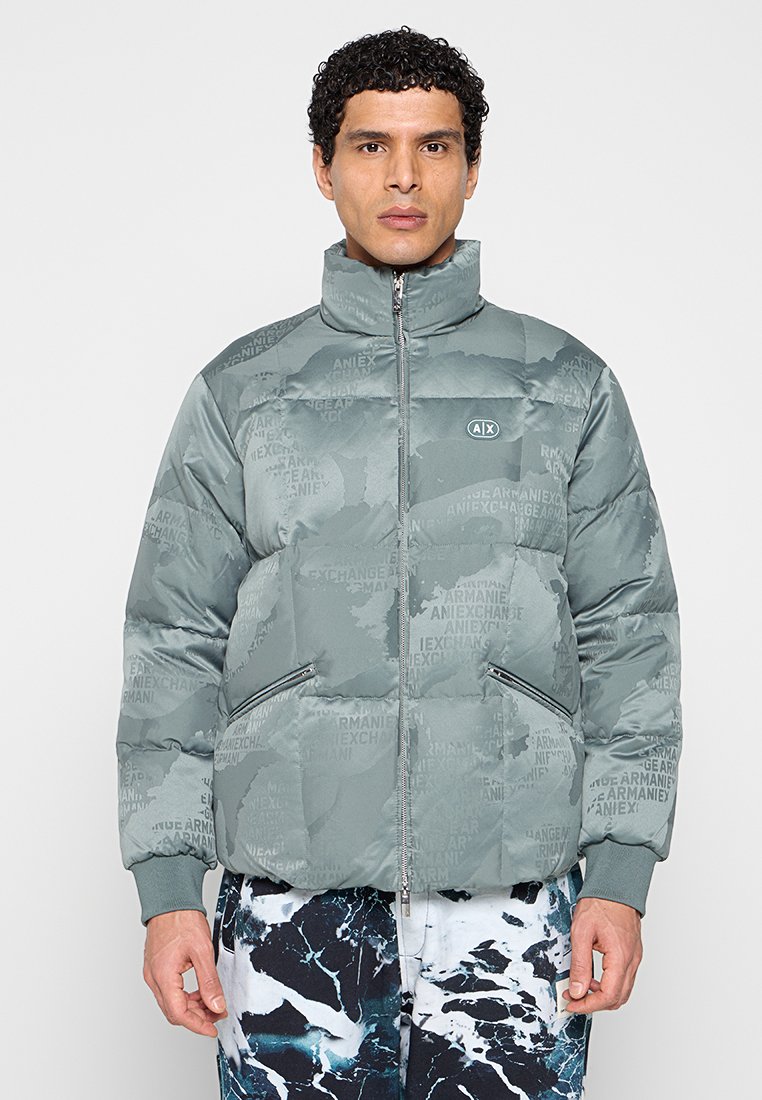 Armani Exchange Gewatteerde jas groen