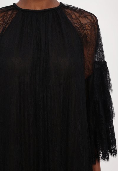 Alice + Olivia DELIA RUFFLE TUNIC DRESS - Rochie de zi - black