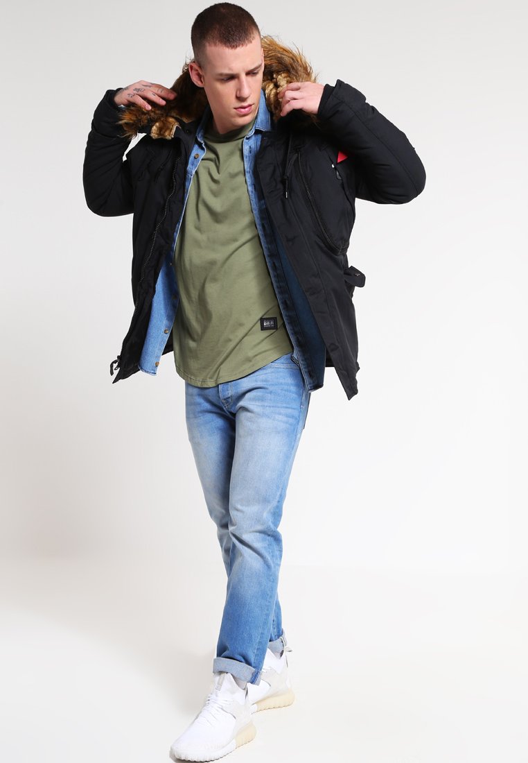 Alpha Industries Parka blacksvart Zalando.no Alpha Industries Vinterjakke blacksvart Zalando.no