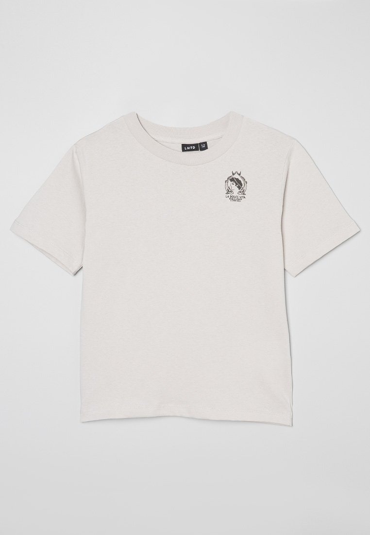 name it T-shirt print lichtgrijs