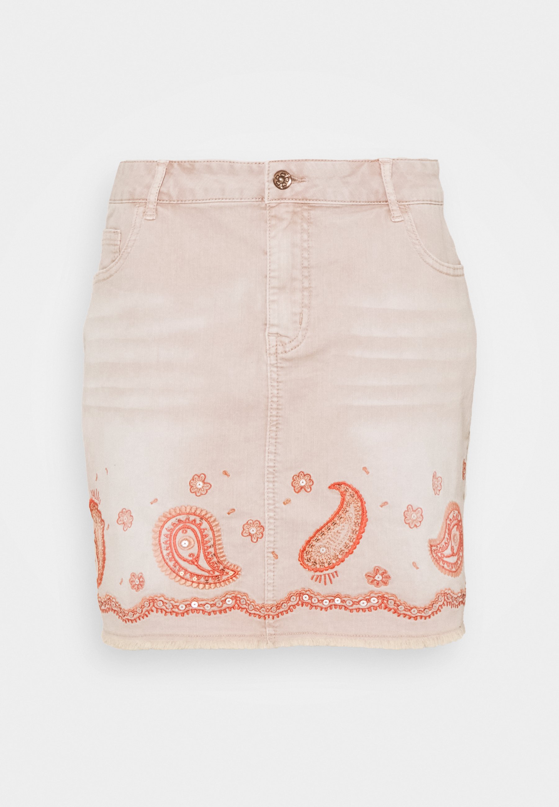 Desigual BILLI JEANS - Gonna di jeans - red/color carne - Zalando.it