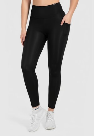 LEGGINGS HIGH WAIST WITH POCKET YOGA PILATES ILISSA - Leggings - schwarz