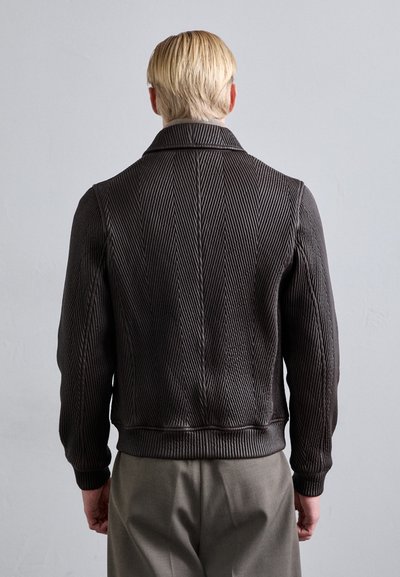 Emporio Armani BLOUSON JACKET - Giacca di pelle - after dark