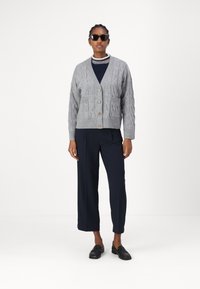 Tommy Hilfiger SOFT CABLE CARDI - Kardigán - medium heather grey