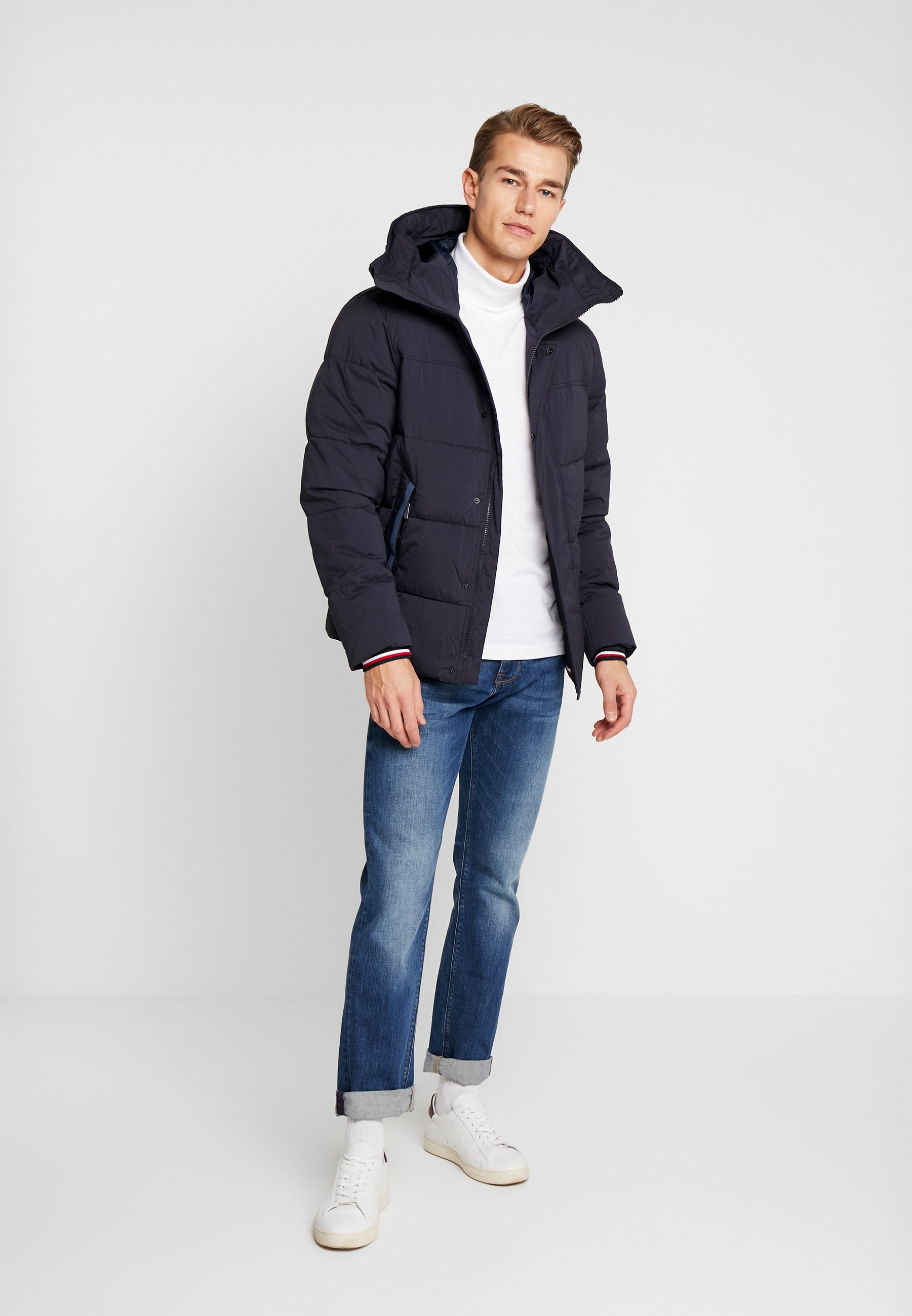 STRETCH HOODED Vinterjakke blue STRETCH HOODED Vinterjakke blue