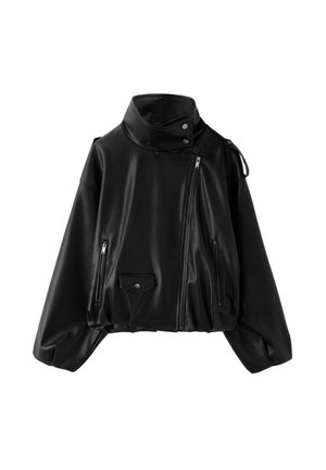Stradivarius, Giacca in similpelle - black