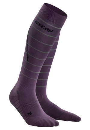 REFLECTIVE COMPRESSION TALL SOCKS MEN - MADE IN GERMANY - Knee high socks - purple