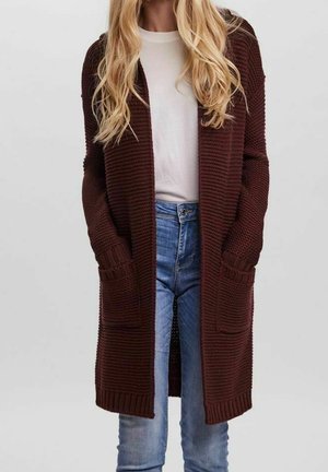 Neuletakki - mottled dark red