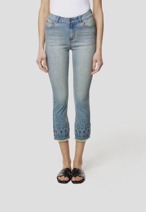 CROPPED PUSHUP - Vaqueros pitillo - azul med   medium blue