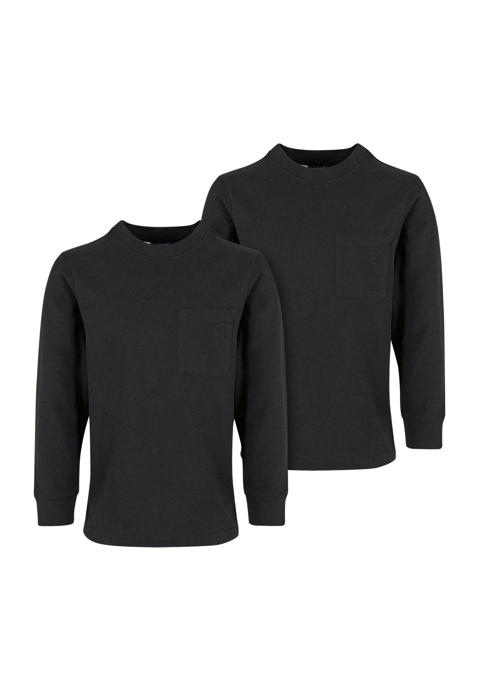 Urban Classics HEAVY OVERSIZED POCKET 2-PACK Longsleeve black