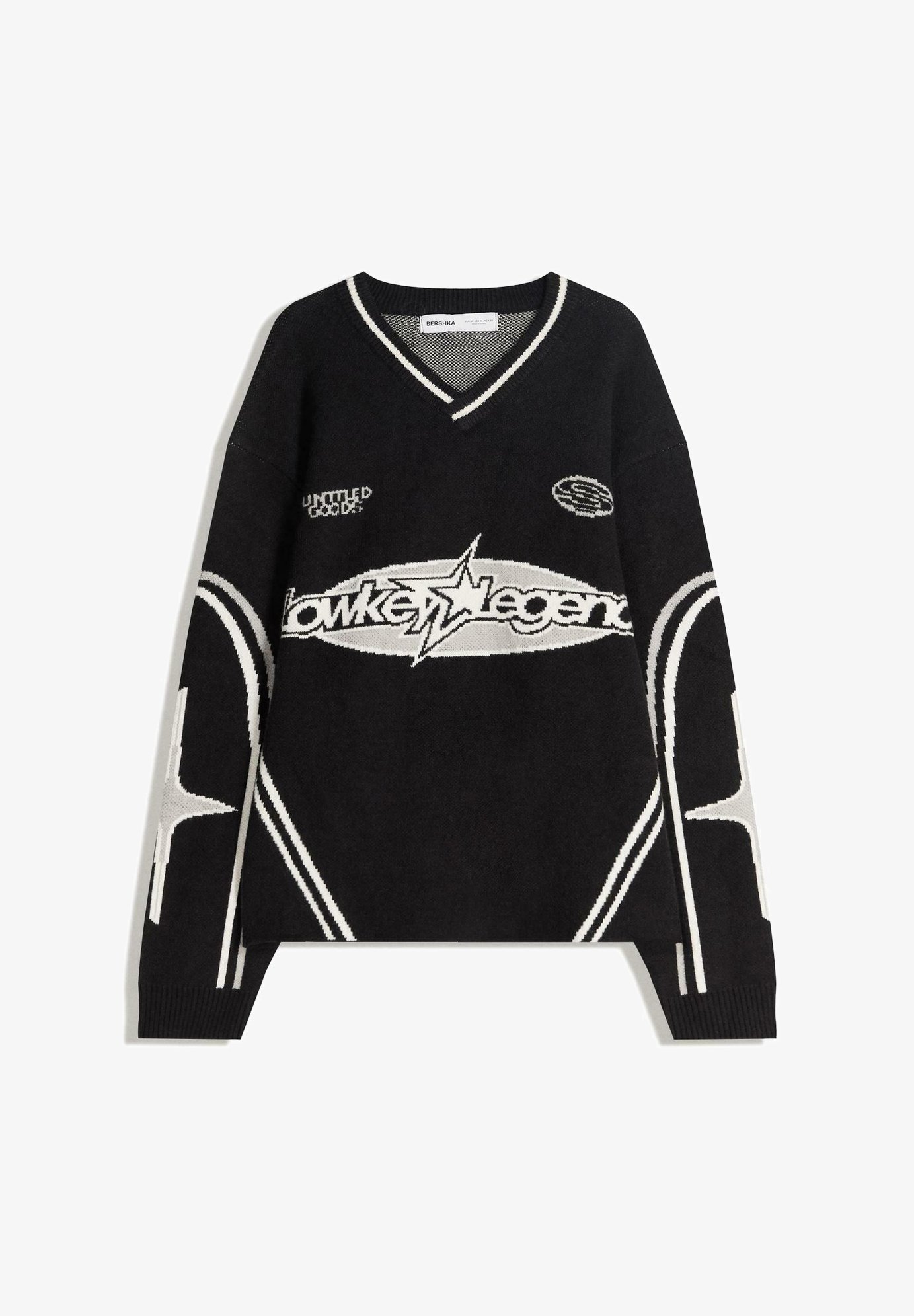 Bershka Pullover black/noir